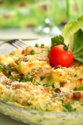 Palombo gratinato al forno con patate