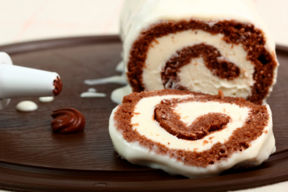 Rotolo al cioccolato con crema al mascarpone