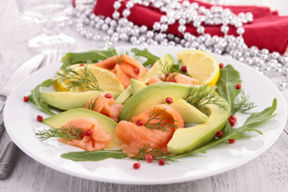 Insalata di avocado e salmone per Natale