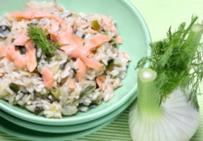 Risotto al salmone e finocchi