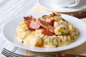 Gnocchi con gorgonzola e pancetta