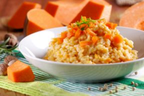 Risotto alla zucca e salsiccia