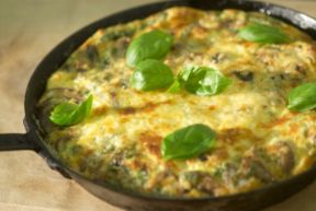 Frittata di salsiccia spinaci e brie