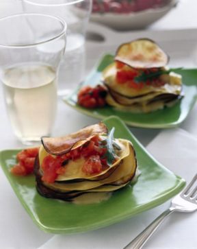 Millefoglie di pasta alle melanzane