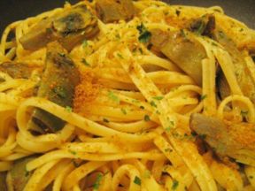 Linguine carciofi e bottarga - Ricette di Sardegna