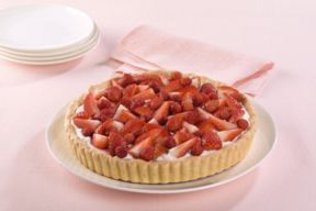 Crostata alle fragole con la panna