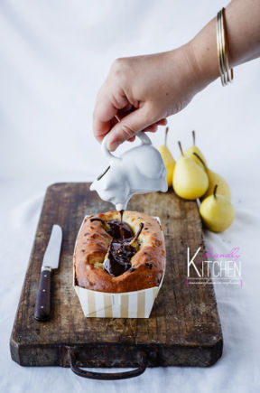 Plumcake pere e cioccolato