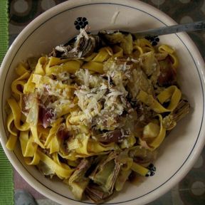 Fettuccine con i carciofi