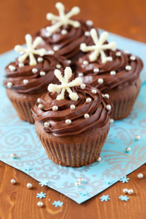 Cupcake natalizi al cioccolato