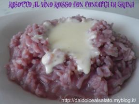 RISOTTO AL VINO ROSSO CON FONDUTA AL GRANA