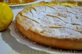 Crostata con crema di limone e mandorle