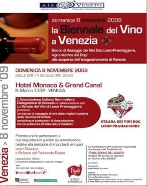Biennale del Vino a Venezia domenica 8 novembre