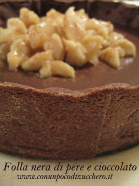 Frolla nera di cioccolato e pere