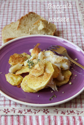 Baccalà con patate gratinato al forno