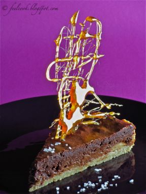 Crostata allo zenzero con pere, cioccolato e sale di Cervia