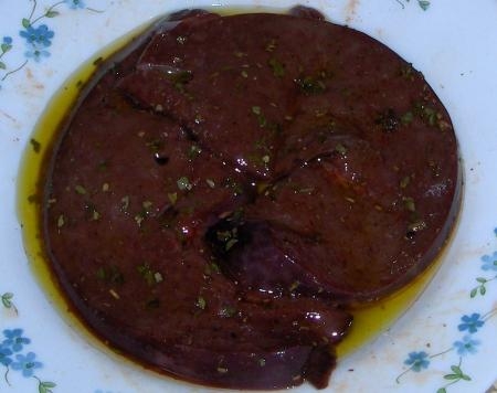 Fegato con cipolle rosse