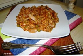 Risotto con seppie e piselli