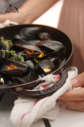 cozze alla maggiorana e kumquat confit