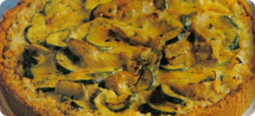 Torta di riso ai carciofi e zucchine.