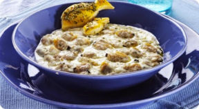 Zuppetta di vongole e patate.