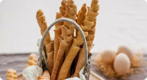 Spighe con pasta di sesamo e germe di grano.