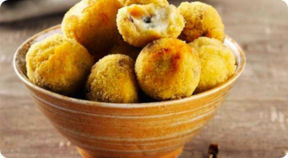 Crocchettine di patate e funghi al cuore di Stilton.