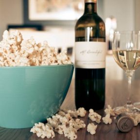 Pop corn, wine, tv and relax