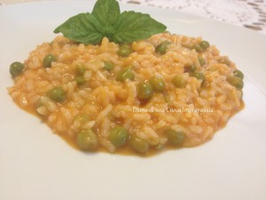 Risotto allo zafferano con piselli
