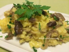 Risotto funghi e zafferano