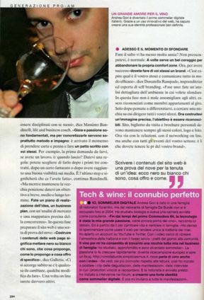 Glam-Sommelier? Storia di un techno sommelier e il lavoro guidato dalla passione su Glamour di Ottobre