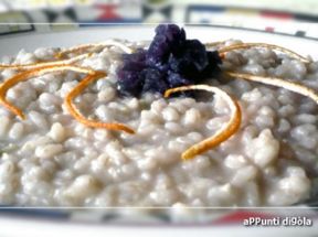 Riso Rosa Marchetti alle cipolline e scorzette di pompelmo arrosto