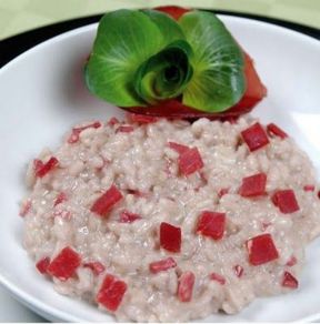 Pranzo di Pasqua: il risotto con bresaola