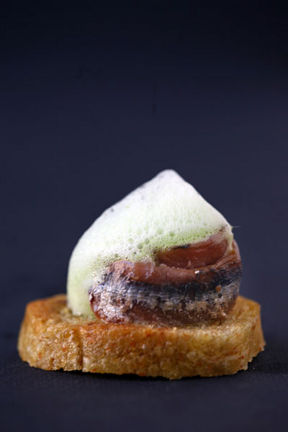 Acciughe con aria verde