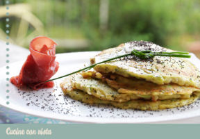 Pancake salati zucchine e semi di papavero