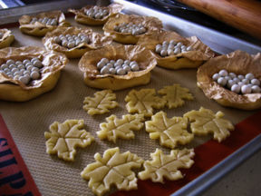 Crostatine formaggio e porri