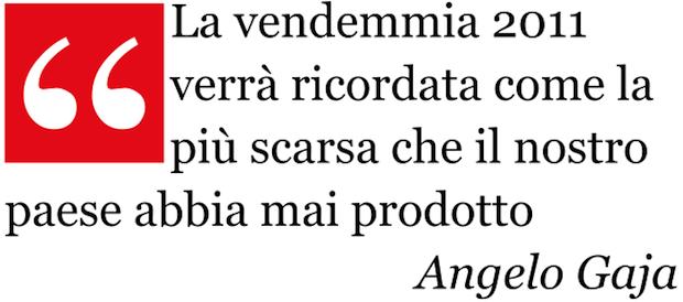 L’annata 2011 e Angelo Gaja ministro del vino in pectore
