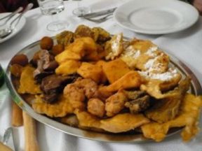 Fritto misto alla Trattoria Agnese di Genova