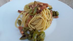 Spaghetti con Speck e Friggitelli