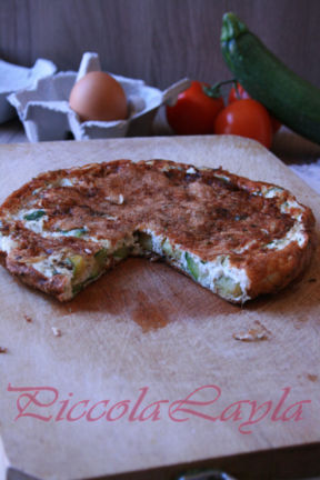 Frittata di Albumi con Zucchine e Cipolle