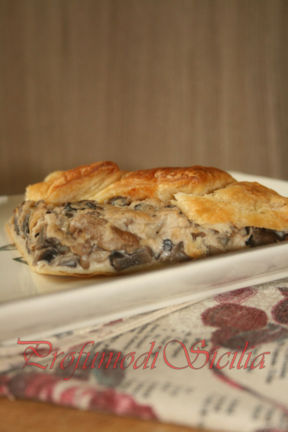 Torta salata con Funghi Champignon