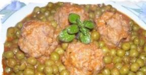 Polpette con piselli