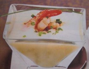 Crema di patate con gamberi