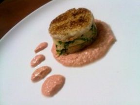 Sandwich caldo con rucola e provola affumicata