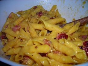 Risotto di penne con speck e provola