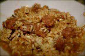 Risotto salsiccia e trevisana