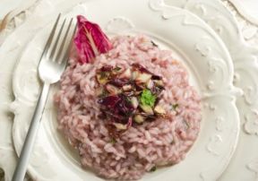 Risotti con radicchio e gorgonzola