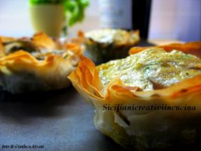 Sformato di carciofi in pasta fillo