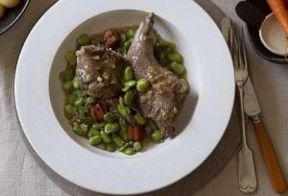 Ricetta: Coniglio con fave e capperi