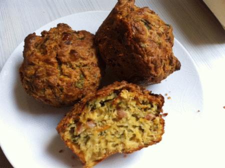Ricetta: Muffin salati con olive e prosciutto