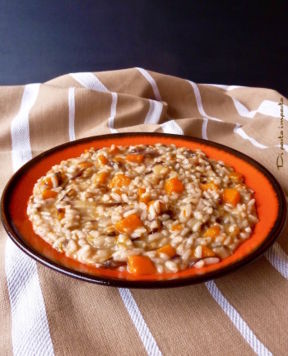 Risotto con radicchio e zucca